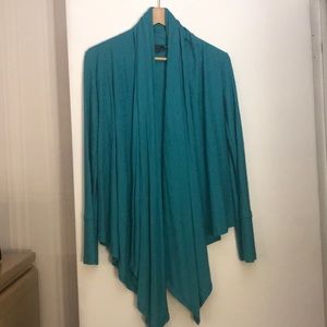 turquoise cardigan